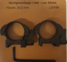 ExtremHunt Hurtigmontasje i stål 30 mm for picatinny og weaverskinne thumbnail