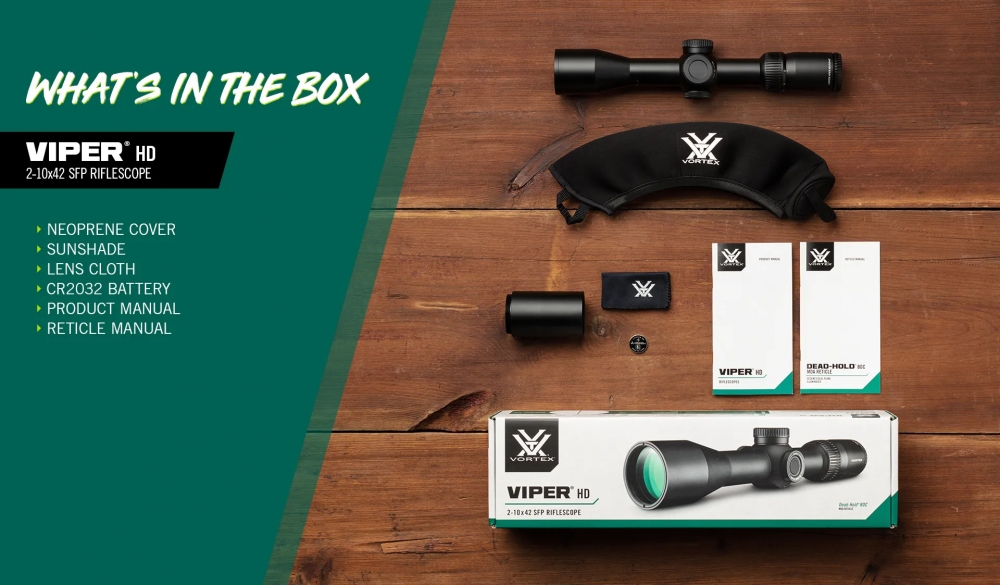 Vortex Viper HD 2-10x42 Dead-Hold BDC SFP MOA | Jaktfall.no Din