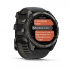 Garmin fēnix 8 Pro – 51 mm, AMOLED Sapphire, Karbongrå DLC-titan med sort/steingrå silikonrem thumbnail