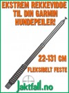 Extremhunt Teleskopantenne, bøyelig, for Garmin hundepeilere, 22-131 cm, sort thumbnail