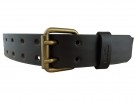 Edvardson håndlaget sort lærbelte med dobbeltspenne 39mm thumbnail