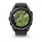 Garmin fēnix 8 Pro – 51 mm, AMOLED Sapphire, Karbongrå DLC-titan med sort/steingrå silikonrem thumbnail