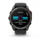 Garmin fēnix 8 Pro – 51 mm, AMOLED Sapphire, Karbongrå DLC-titan med sort/steingrå silikonrem thumbnail