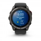 Garmin fēnix 8 Pro – 51 mm, AMOLED Sapphire, Karbongrå DLC-titan med sort/steingrå silikonrem thumbnail