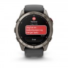 Garmin fēnix 8 Pro – 51 mm, AMOLED Sapphire, titan med grafittfarget/svart silikonrem thumbnail