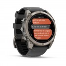Garmin fēnix 8 Pro – 51 mm, AMOLED Sapphire, titan med grafittfarget/svart silikonrem thumbnail