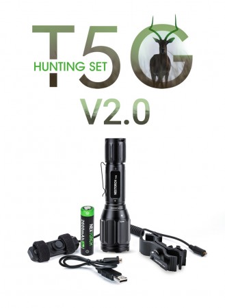 NexTorch T5G V2.0 Dual-Light Hunting Set 1200 lumen hvit/ 170 lumen grønn