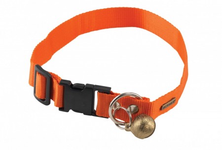 Hundehalsbånd Nylon med Bjelle 20x400 mm, Orange
