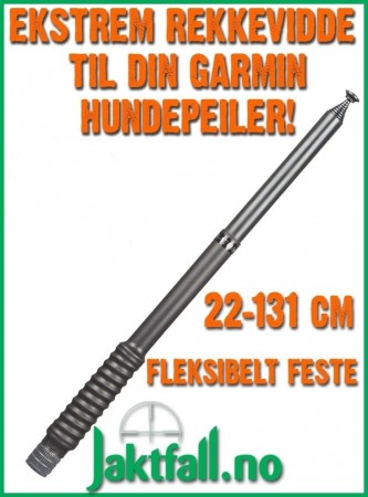 Teleskopantenne, bøyelig, for Garmin hundepeilere, 22-131 cm (VOLUMSELGER!)