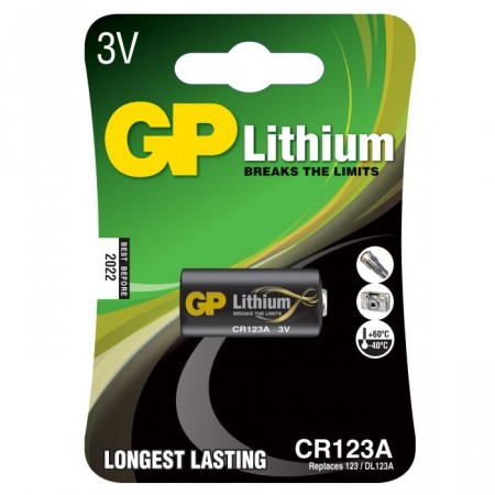 GP Litiumbatteri CR123A 3V