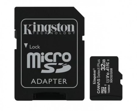 Kingston Micro SD 32GB (HC) minnekort Class 10