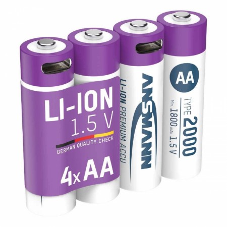 Oppladbare Litiumbatterier til viltkamera, 4pk, inkludert ladekabel