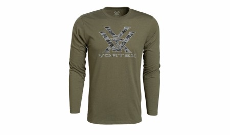 Vortex Long Sleeve Digi Camo Logo T-Shirt - Military Heather