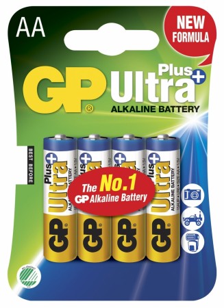 GP Ultra Plus Alkaline AA-batteri, 4-pakk